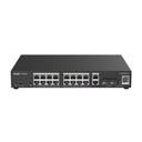 Ruijie RG-ES220GS-P 20-Port Gigabit Smart Cloud-Managed PoE Switch, 16 x PoE+ 250W, 2 x SFP, Rackmount