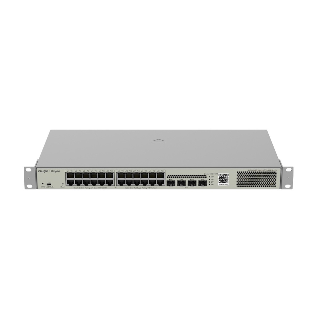 Ruijie 24-Port Gigabit L2 Managed POE Switch,  370W