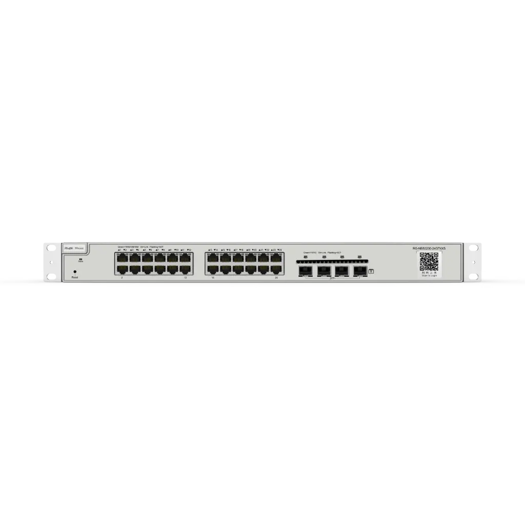 Ruijie RG-NBS3200-24GT4XS, 24-port Gigabit Layer 2+ Managed Switch, 4 * 10G Uplinks