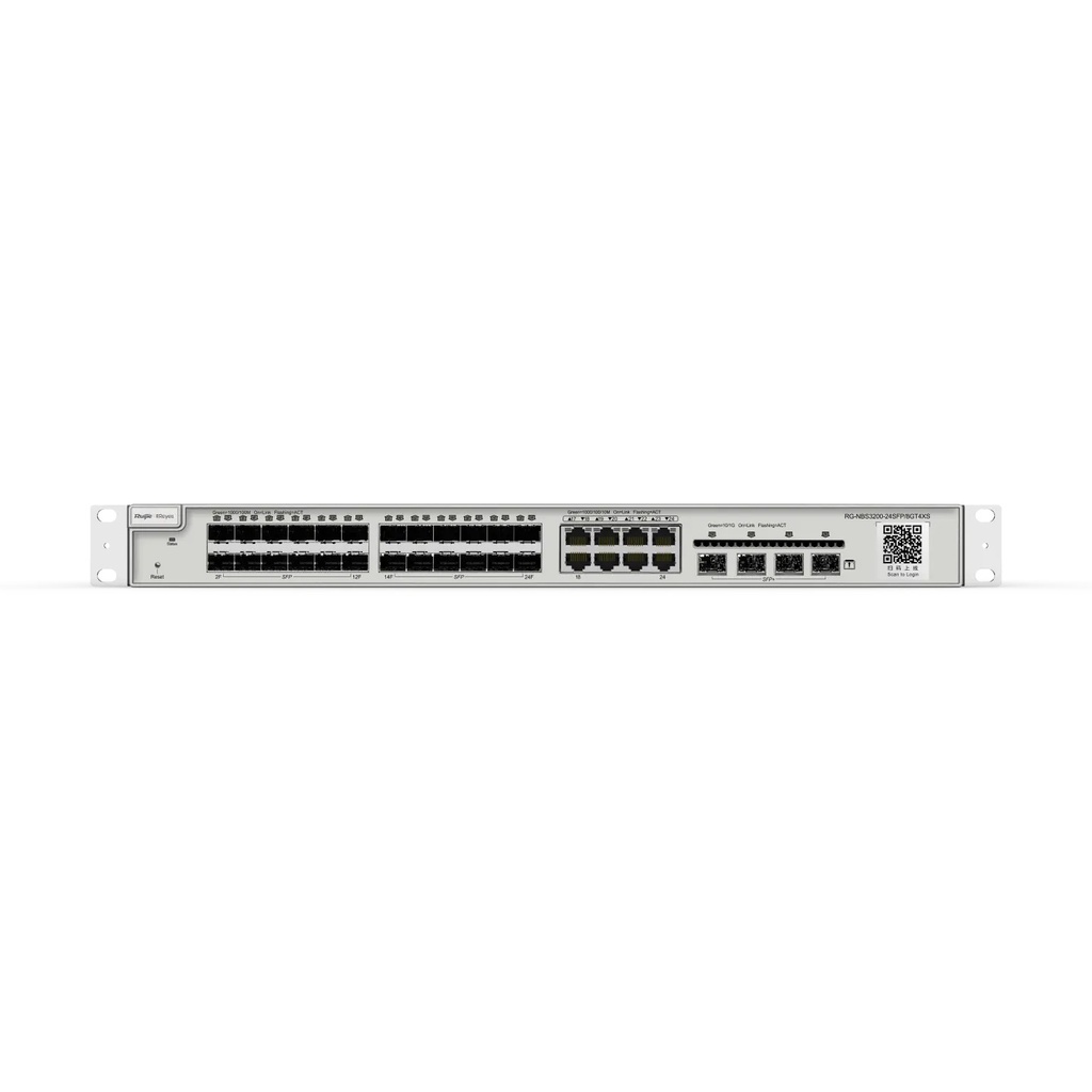 Ruijie RG-NBS3200-24SFP/8GT4XS 24-Port Gigabit SFP Layer 2+ Cloud Managed Switch, 8 Combo RJ45, 4 x 10G SFP+