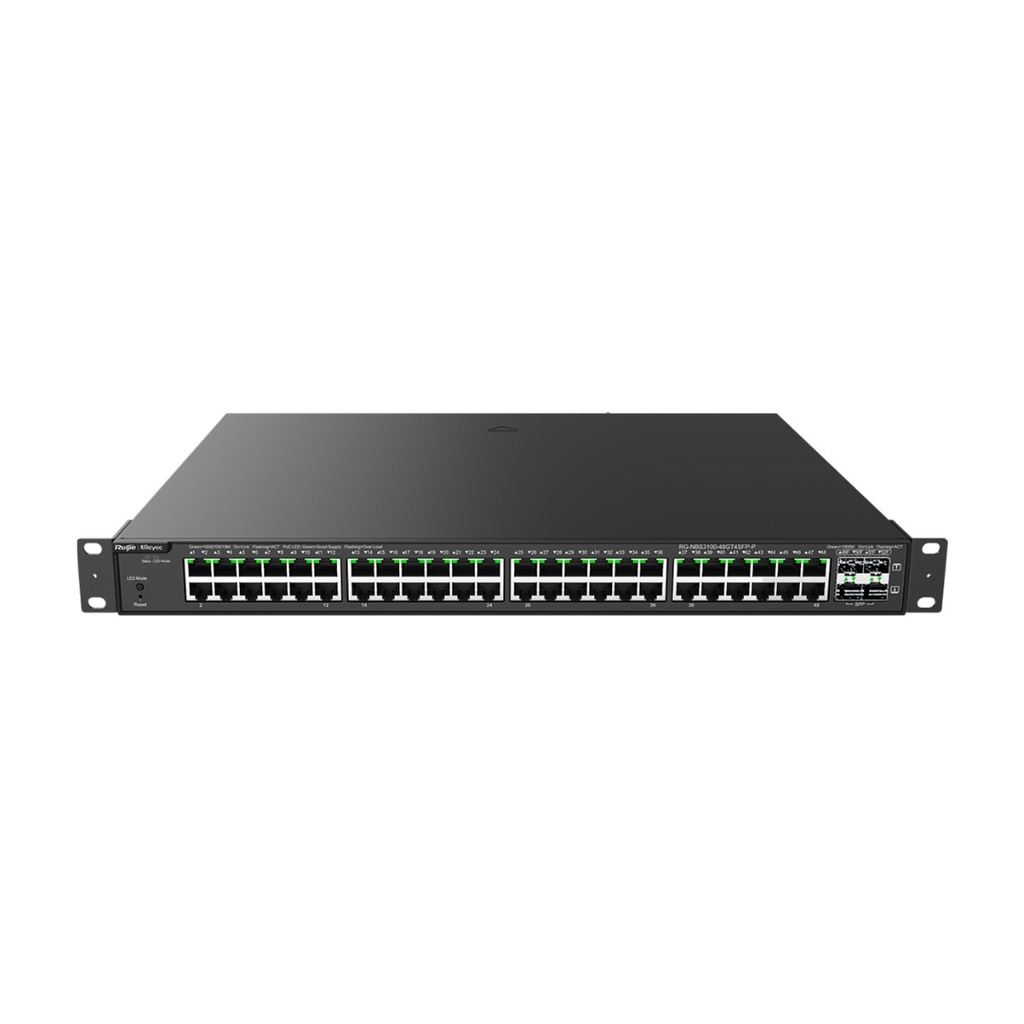 Ruijie RG-NBS3100-48GT4SFP-P-V2, 48-Port Gigabit Layer 2 Cloud Managed PoE Switch, 4 x 1G Uplinks