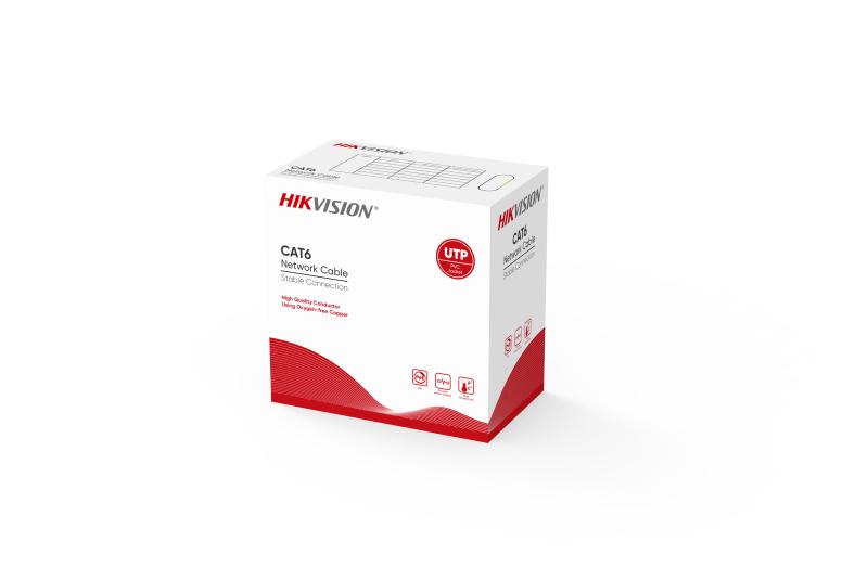Hikvision Cat6 UTP Ethernet Cable - Yellow, 305m