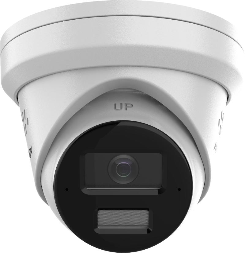 HiLook by Hikvision 8MP IPC-T289H-MU/SL AI Smart Hybrid Light Turret IP Camera with 2.8mm Lens, Built-in Dual Mic & Active Alarm (Black)