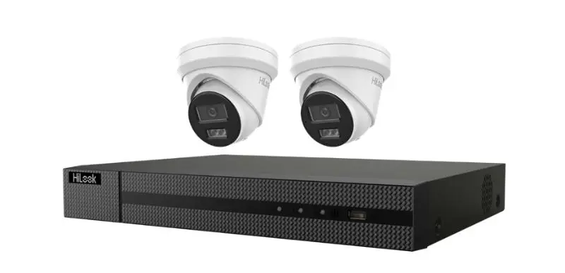 HiLook by Hikvision 4-Channel 6MP PoE NVR Security System with 2 x 6MP Turret Cameras & 1TB HDD