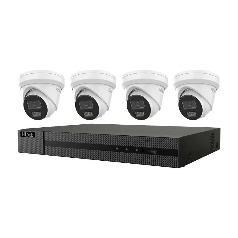 HiLook by Hikvision 4-Channel 6MP PoE NVR Security System with 4 x 6MP Turret Cameras & 2TB HDD