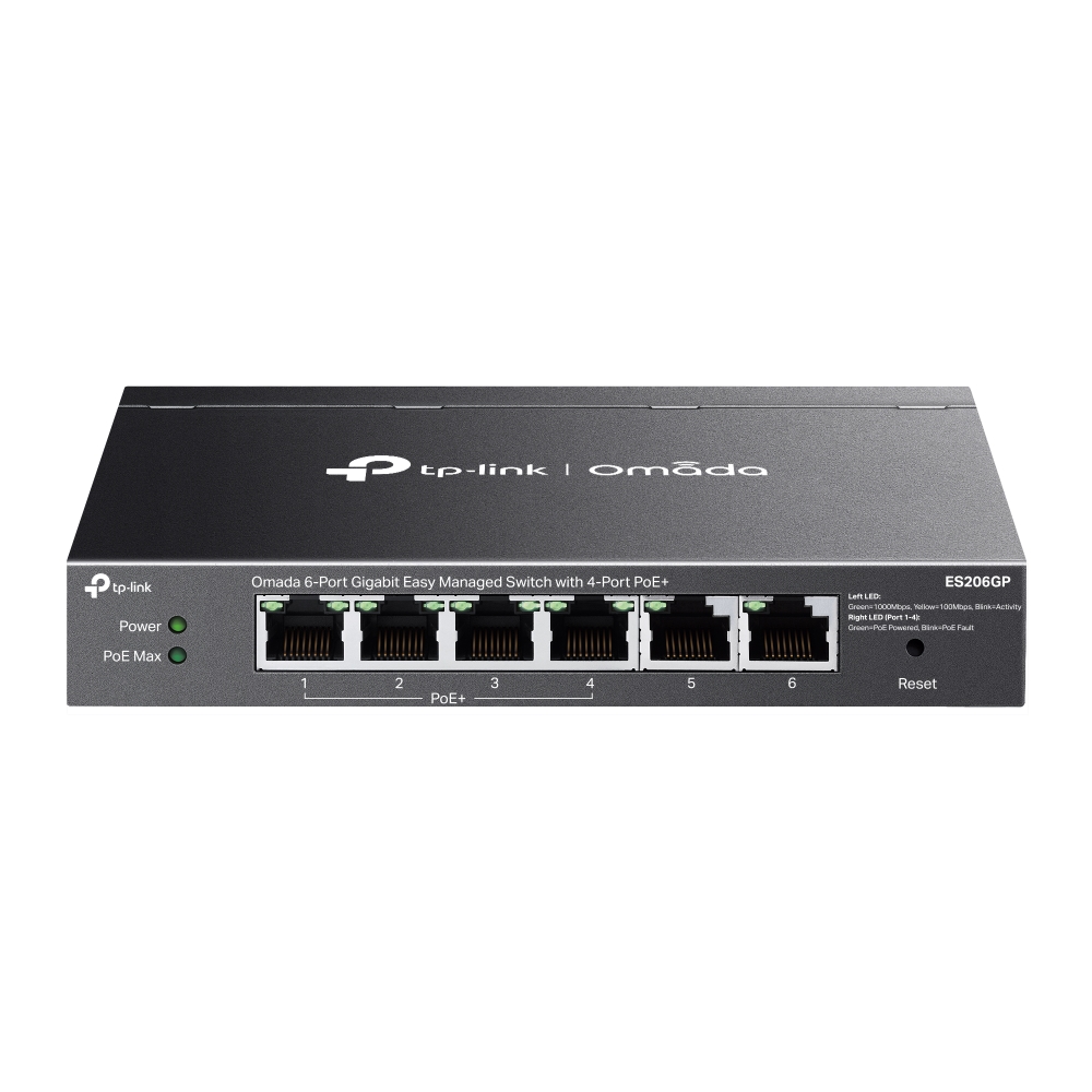 TP-Link ES206GP Omada 6-Port Easy Managed Gigabit Desktop Switch