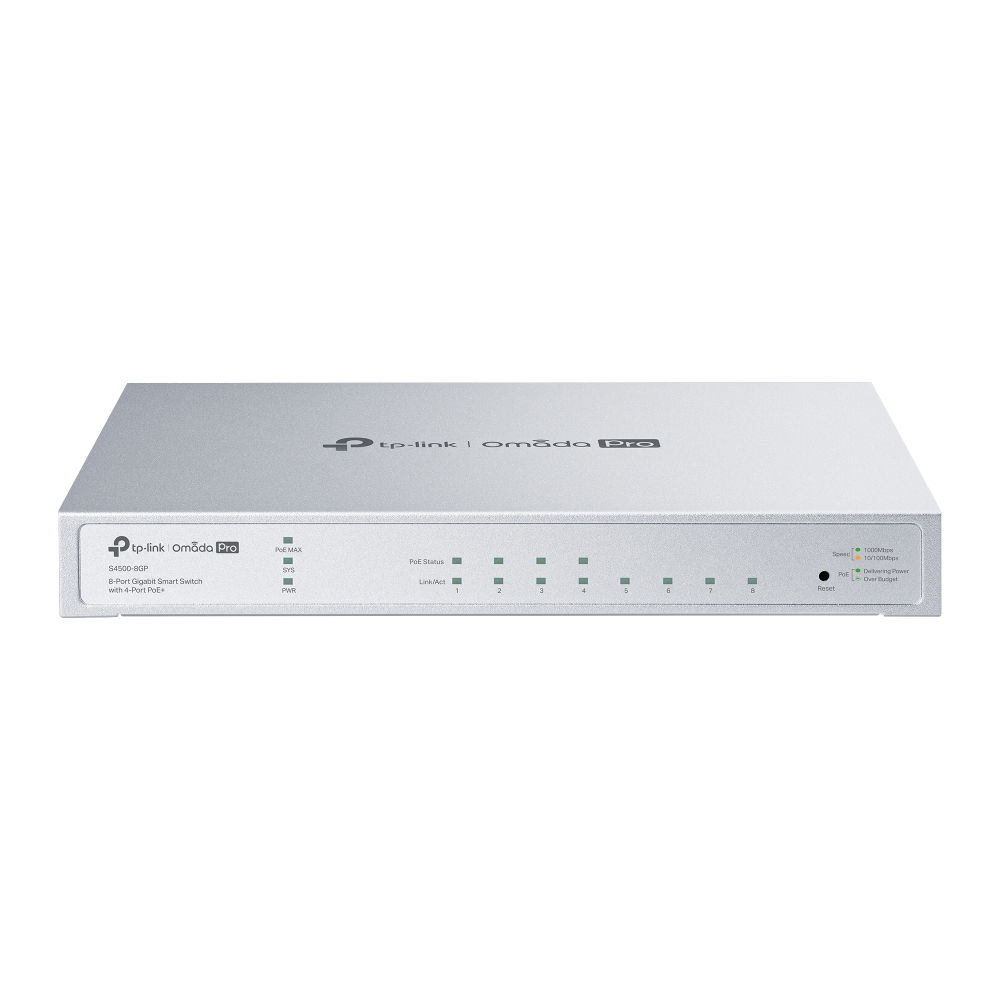 TP-Link S4500-8GP Omada Pro 8-Port Gigabit Smart Switch with 4-Port PoE+
