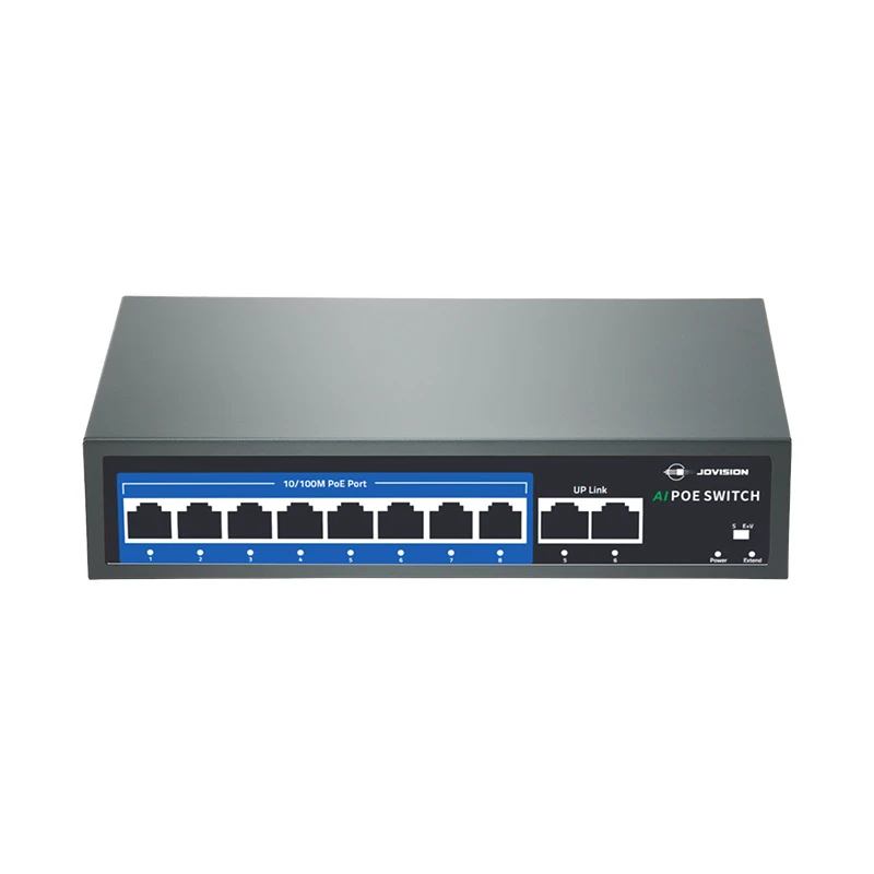 8 Port PoE Switch for CCTV, 120W, 2 Uplink Ports