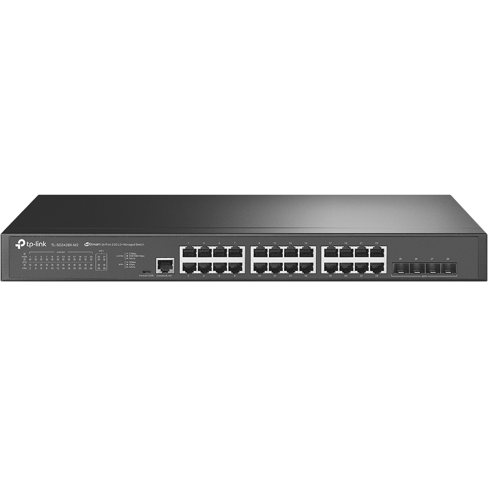 TP-Link SG3428X-M2 Omada Access Pro 24-Port 2.5G Switch with 4 10GE SFP+ Slots