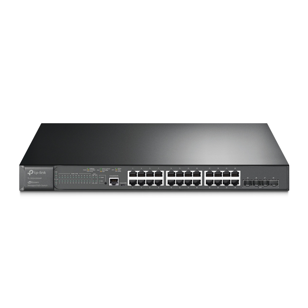 TP-Link SG3428XMP Omada Access Plus 24-Port Gigabit and 4-Port 10GE SFP+ Switch with 24-Port PoE+