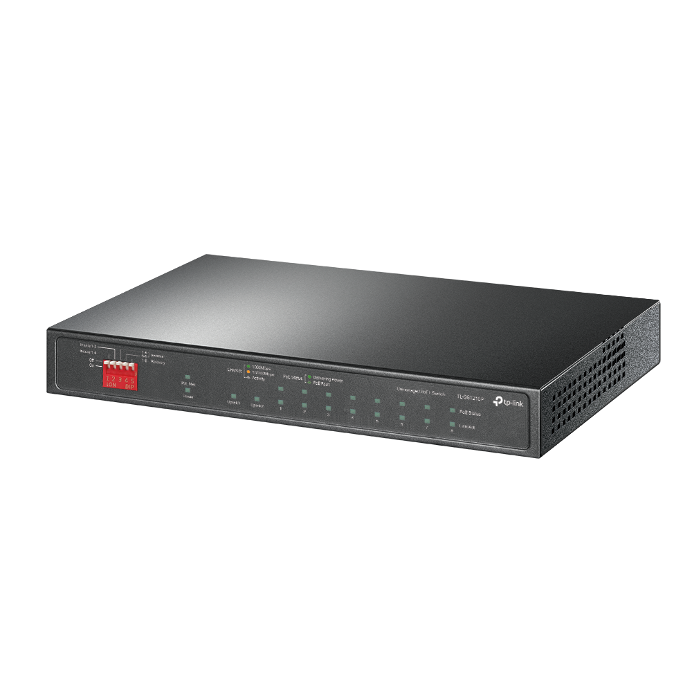 TP-Link TL-SG1210P 10-Port Gigabit Desktop Switch with 8-Port PoE+