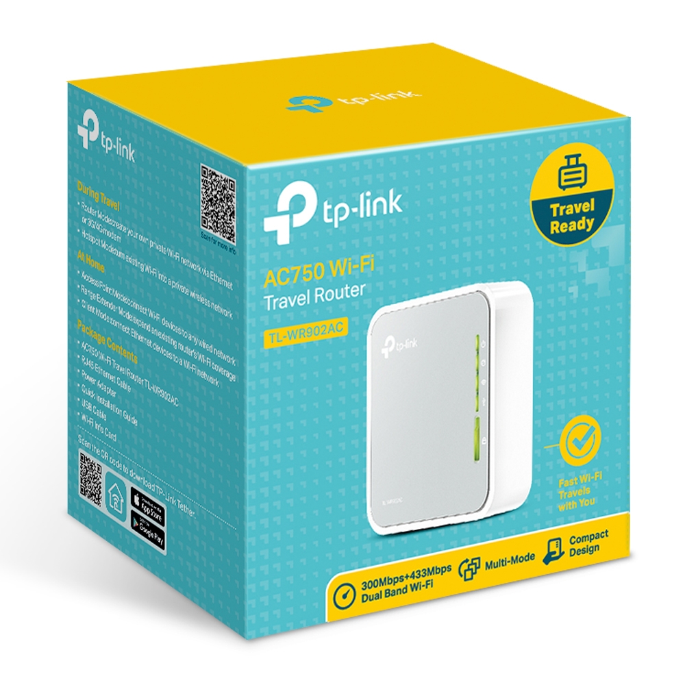 TP-Link TL-WR902AC AC750 DUAL-BAND TRAVEL ROUTER