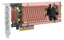 QNAP QM2-4P-384 Quad M.2 2280 NVMe SSD Expansion Card, PCIe Gen3 x8