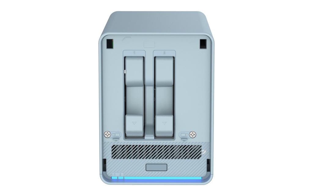 QNAP QMIROPLUS-201W-AU Tri-Band Mesh Wi-Fi SD-WAN Router and 2-Bay NAS, AC2200, 2.5GbE