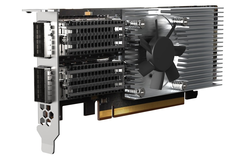 QNAP QXG-100G2SF-E810 Dual-Port 100GbE QSFP28 Network Card, Intel E810, PCIe 4.0 x16 Low-Profile