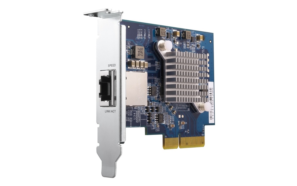 QNAP QXG-10G1T Single-Port 10GbE RJ45 5-Speed Network Card, PCIe 3.0 x4 Low-Profile