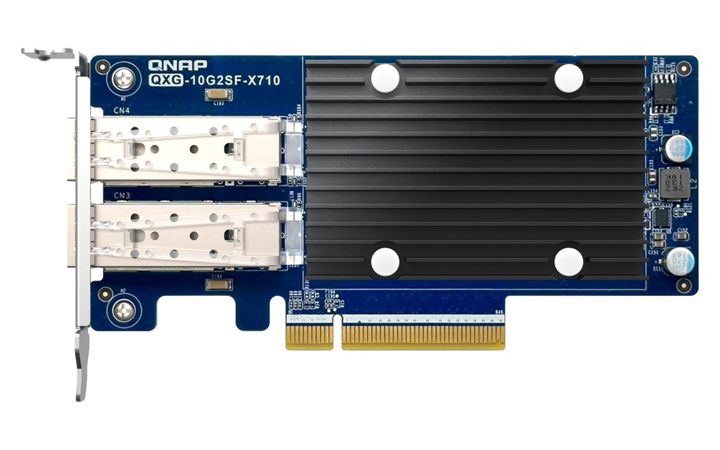 QNAP QXG-10G2SF-X710 Dual-Port 10GbE SFP+ Network Card, PCIe Gen3 x8 Low-Profile with SR-IOV