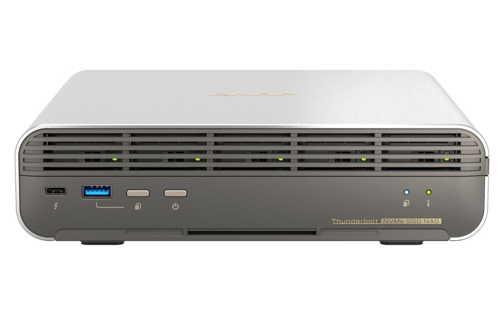 QNAP TBS-H574TX-I3-12G 5-Bay All-Flash Thunderbolt 4 NASbook, Core i3-1320PE, 12GB, 10GbE + 2.5GbE