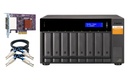 QNAP TL-D800S 8-Bay Desktop SATA 6Gbps JBOD Expansion Enclosure with QXP-800e-A1164 PCIe Card