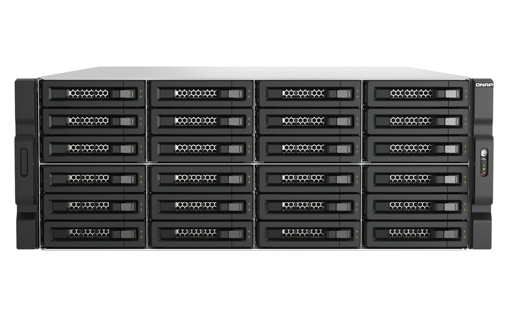 QNAP TL-R2400PES-RP 24-Bay 4U Rackmount PCIe SATA JBOD Expansion Enclosure, Redundant PSU