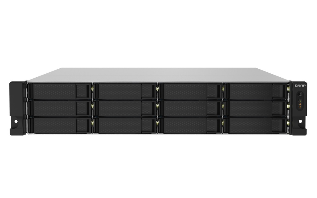 QNAP TS-1232PXU-RP-4G 12-Bay 2U Rackmount NAS, ARM Quad-Core 1.7GHz, 4GB, 2 x 10GbE SFP+, 2 x 2.5GbE, Redundant PSU