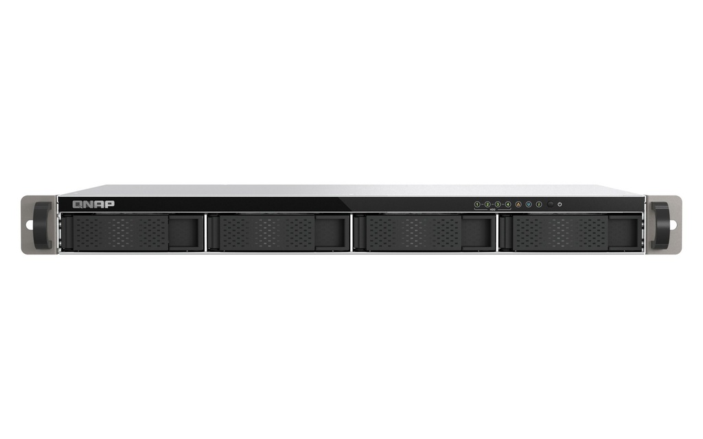 QNAP TS-433EU 4-Bay 1U Short-Depth Rackmount NAS, ARM Cortex-A55 Quad-Core 2.0GHz, 4GB, 2 x 2.5GbE, NPU