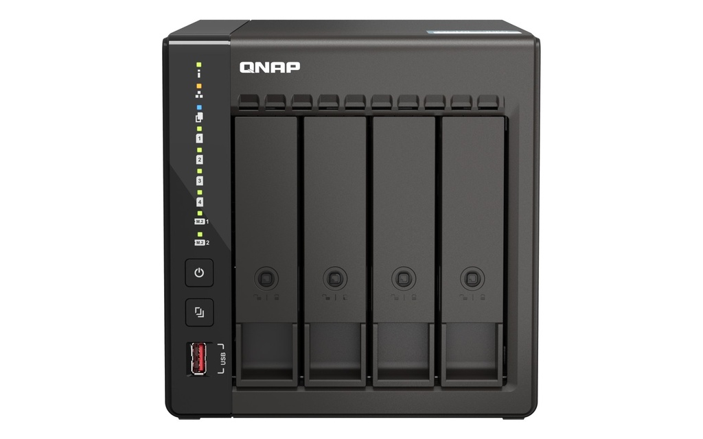 QNAP TS-453E-8G 4-Bay Desktop NAS, Intel Celeron J6412 Quad-Core, 8GB, 2 x 2.5GbE, 2 x M.2, Dual 4K HDMI