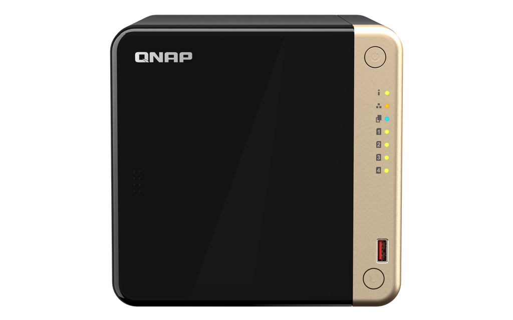QNAP TS-464-8G 4-Bay 2.5GbE NAS, Intel Celeron N5095 Quad-Core, 8GB DDR4, 2 x M.2 NVMe, PCIe, HDMI 2.1