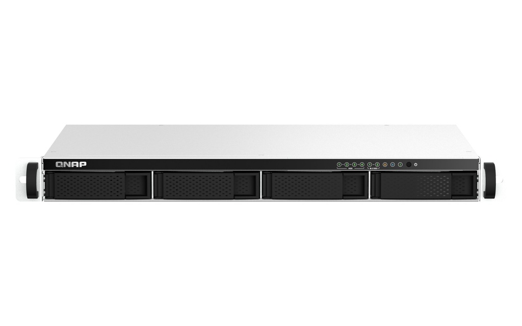 QNAP TS-464EU-8G 4-Bay 1U Short Depth Rackmount NAS, Intel Celeron N5095 Quad-Core, 8GB, 2 x 2.5GbE, 2 x M.2