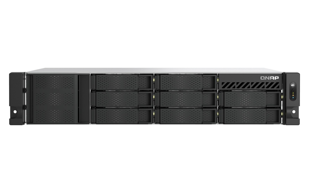 QNAP TS-855EU-8G 8-Bay 2U Short Depth Rackmount NAS, Intel Atom C5125 8-Core, 8GB, 2 x 2.5GbE, 2 x M.2, 2 x PCIe