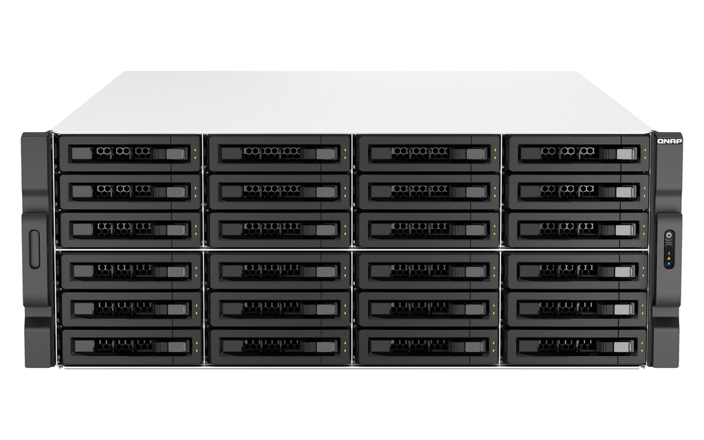 QNAP TS-H3087XU-RP-E2378-64G 24+6-Bay 4U Rackmount NAS, Xeon E-2378 8C/16T, 64GB DDR4 ECC, 2 x 10GbE, 2 x 2.5GbE, RPS