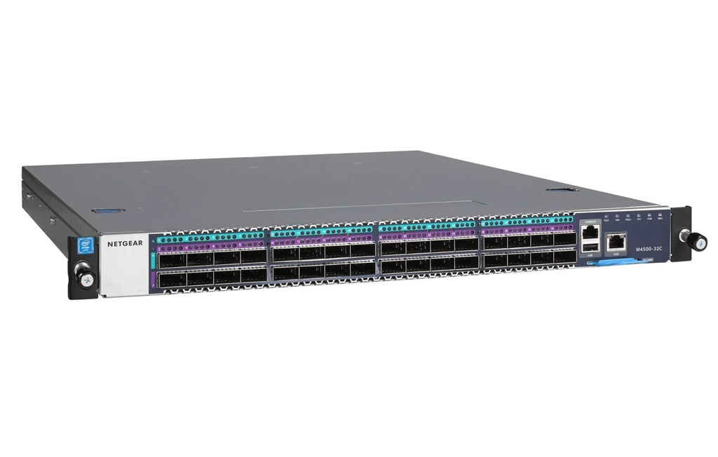 Netgear CSM4532 M4500-32C 32-Port 100G QSFP28 Managed Switch, 6.4 Tbps, Dual PSU