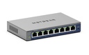 Netgear GS108E 8-Port Gigabit Ethernet Easy Smart Managed Switch, VLAN and QoS, Fanless