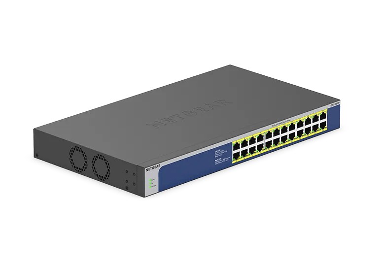 Netgear GS524PP 24-Port Gigabit PoE+ Unmanaged Switch, 300W PoE Budget, Desktop/Rackmount