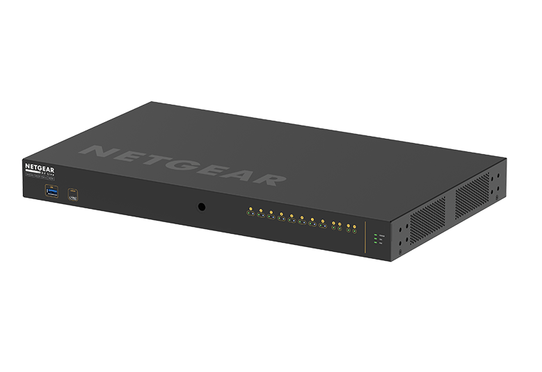 Netgear GSM4212UX M4250-10G2XF-PoE++ AV Line 12-Port Managed Switch, 8 Ultra90 PoE++ 720W, 2 SFP+ 10G