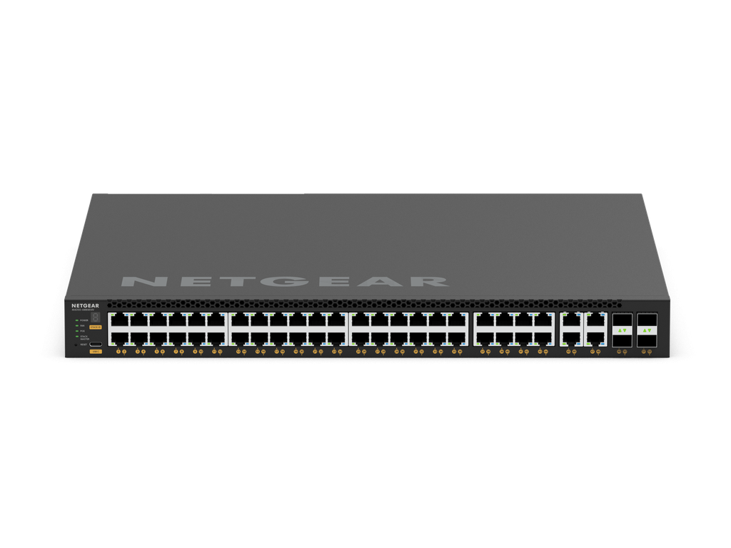 Netgear MSM4352 M4350-44M4X4V 52-Port Multi-Gig Ultra90 PoE++ L3 Managed Switch, 4 x 25G SFP28, up to 3,314W
