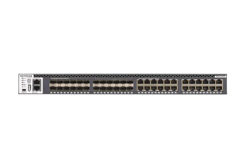 Netgear XSM4348S M4300-24X24F 48-Port 10G Stackable L3 Managed Switch, 24 x 10GBASE-T, 24 x SFP+
