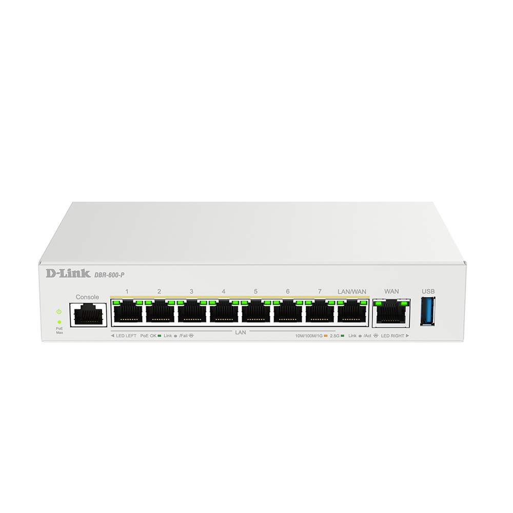 D-Link DBR-600-P Multi-WAN 2.5G PoE Smart Office Series VPN Router