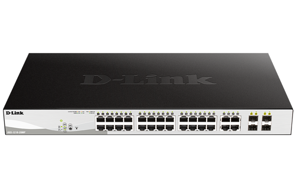D-Link DGS-1210-28MP 28-Port Gigabit Smart Managed PoE+ Switch with 370W Budget