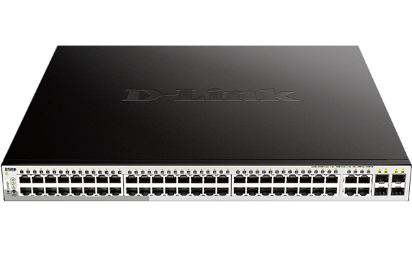 D-Link DGS-1210-52MP 52-Port Gigabit WebSmart PoE+ Switch with 370W Budget