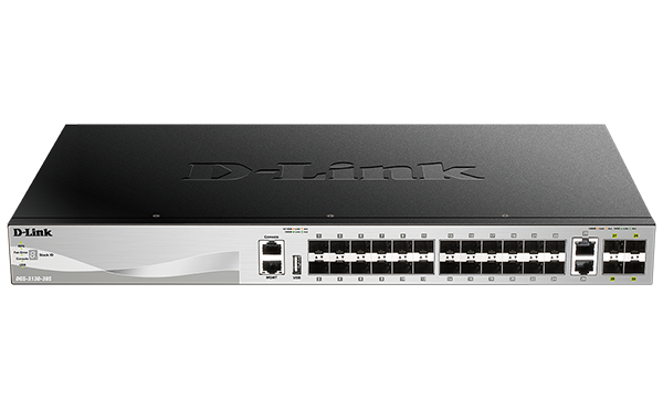 D-Link DGS-3130-30S 30-Port Stackable Gigabit SFP Layer 3+ Switch with 6 10GbE ports