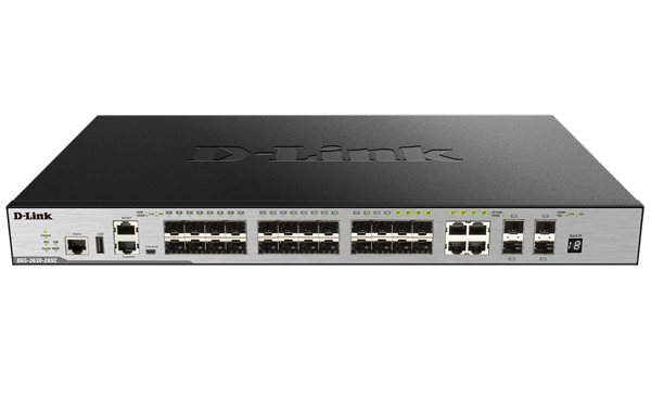 D-Link DGS-3630-28SC 28-Port Layer 3 Stackable Managed Gigabit SFP Switch with 4 10GbE Ports