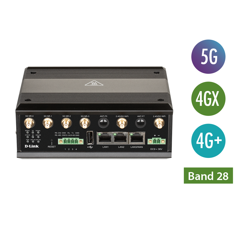 D-Link DWM-3010 5G NR M2M Dual SIM Industrial Gateway