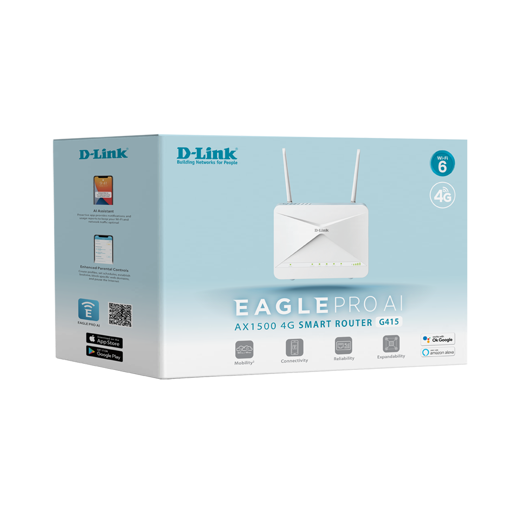 D-Link G415 EAGLE PRO AI AX1500 4G Smart Router