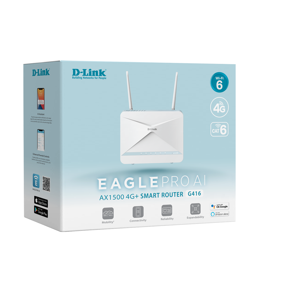 D-Link G416 EAGLE PRO AI AX1500 4G CAT6 Smart Router