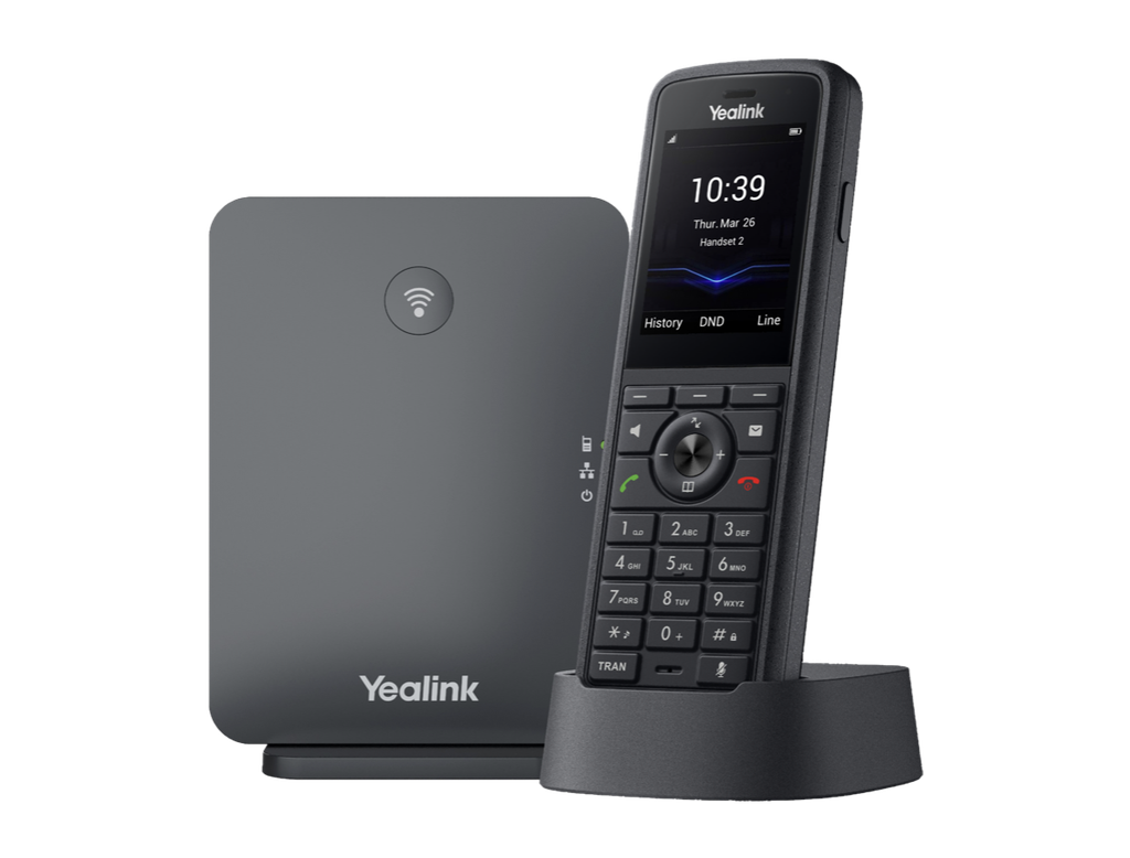 Yealink W59R Pro Rugged IP67 DECT Handset with Charging Cradle, 2.4" Screen, Bluetooth 5.2, Emergency Button and Man-Down Alarm, 21 h Talk Time