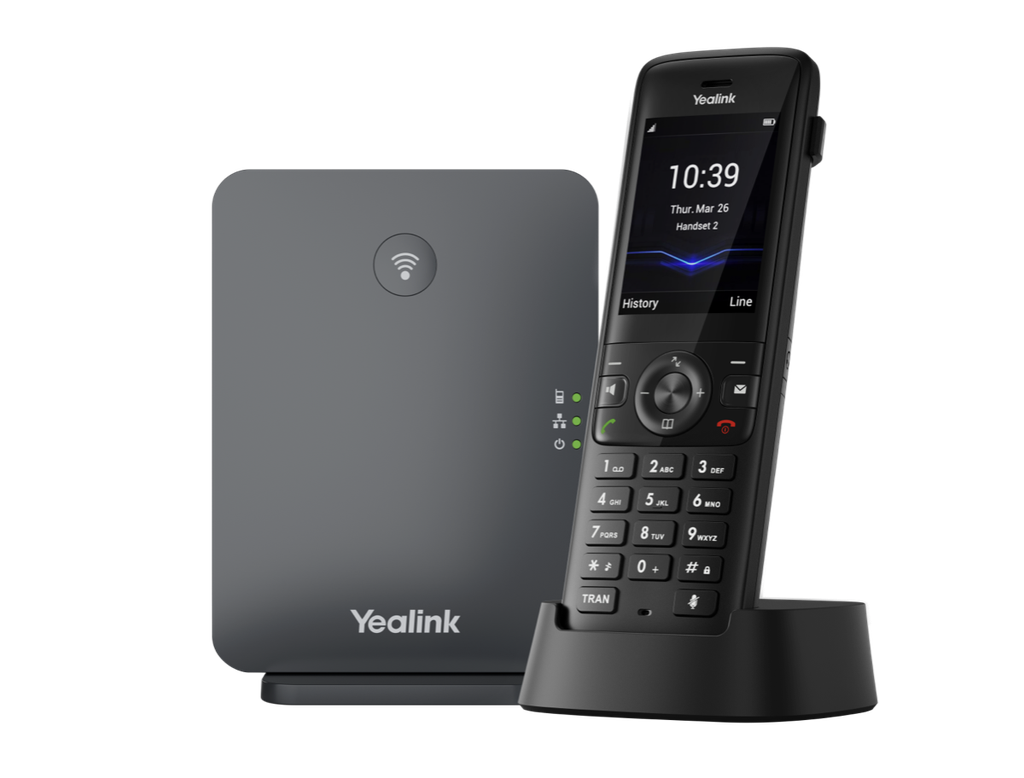 Yealink W78P-10WQI BONUS BLACK COMSOL QI CHARGER W/YEALINK (W78P) IP DECT PHONE SYSTEM - W78H + W70B