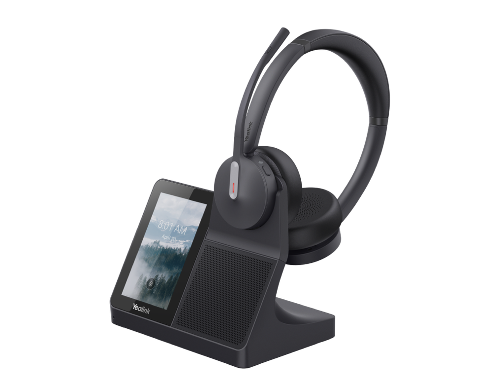 Yealink WH64-M-MS-10WQI BONUS BLACK COMSOL QI CHARGER W/YEALINK (WH64) MS WIRELESS MONO DECT HEADSET WITH BASE