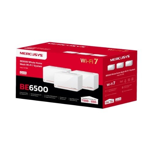 Mercusys Halo H37BE(3-pack) BE6500 Whole Home Mesh Wi-Fi 7 System