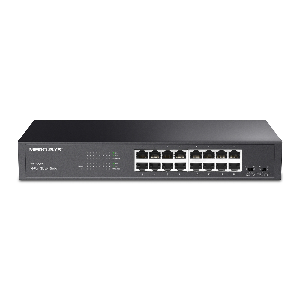 Mercusys MS116GS 16-Port Gigabit Desktop/Rackmount Switch